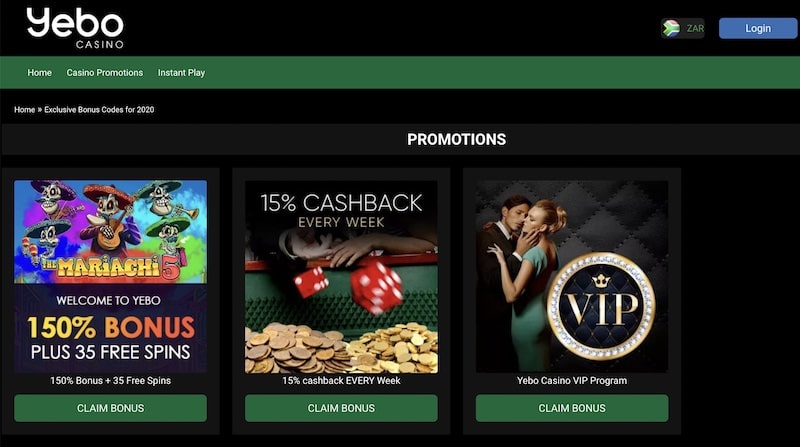 yebo casino promotions